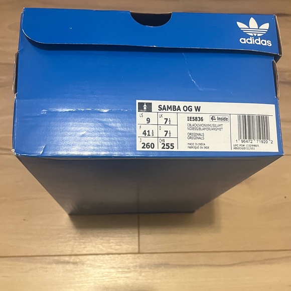 Adidas SAMBA OG sneaker black US 9 womens - Picture 4 of 5